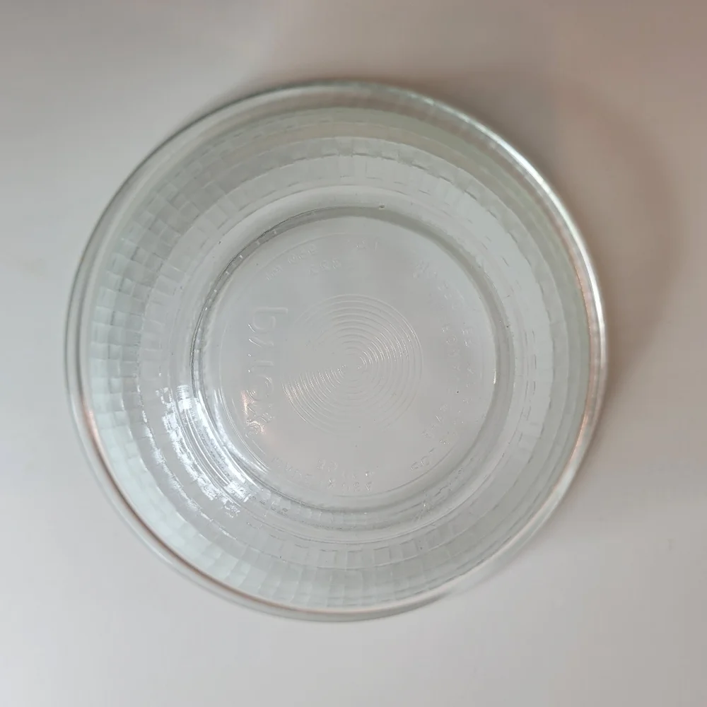 Vintage Pyrex Basket Weave Clear Mixing Bowl 1 Quart